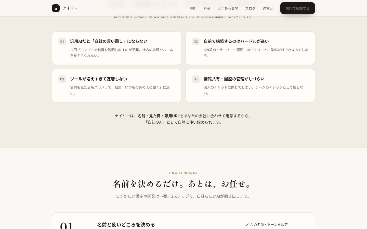 ナイリーの画面